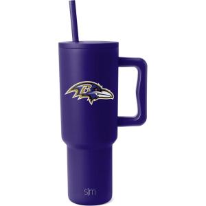 imageSimple Modern Officially Licensed NFL 40oz Tumbler with Handle and Straw Lid  Football Thermos Gifts for Men Women Christmas  Trek Collection  Dallas CowboysBaltimore Ravens