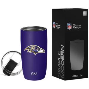 imageSimple Modern Officially Licensed NFL Pittsburgh Steelers 16oz Travel Coffee Tumbler with Flip Lid  Stainless Steel Cup  Football Gifts for Men Women  Voyager Collection  Pittsburgh SteelersBaltimore Ravens