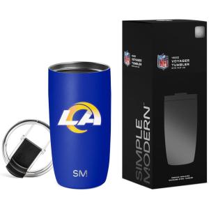 imageSimple Modern Officially Licensed NFL Pittsburgh Steelers 16oz Travel Coffee Tumbler with Flip Lid  Stainless Steel Cup  Football Gifts for Men Women  Voyager Collection  Pittsburgh SteelersLos Angeles Rams
