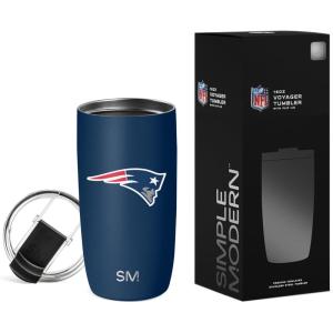 imageSimple Modern Officially Licensed NFL Pittsburgh Steelers 16oz Travel Coffee Tumbler with Flip Lid  Stainless Steel Cup  Football Gifts for Men Women  Voyager Collection  Pittsburgh SteelersNew England Patriots