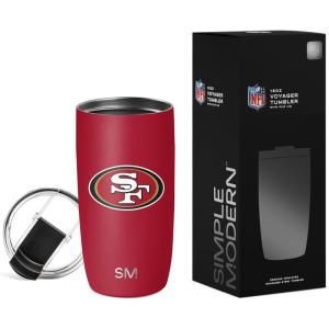 imageSimple Modern Officially Licensed NFL Pittsburgh Steelers 16oz Travel Coffee Tumbler with Flip Lid  Stainless Steel Cup  Football Gifts for Men Women  Voyager Collection  Pittsburgh SteelersSan Francisco 49ers