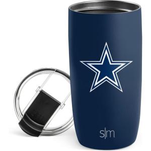 imageSimple Modern Officially Licensed NFL Pittsburgh Steelers 16oz Travel Coffee Tumbler with Flip Lid  Stainless Steel Cup  Football Gifts for Men Women  Voyager Collection  Pittsburgh SteelersDallas Cowboys