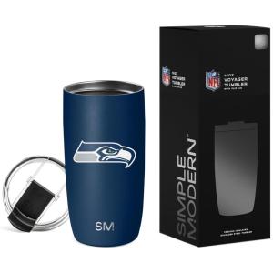 imageSimple Modern Officially Licensed NFL Pittsburgh Steelers 16oz Travel Coffee Tumbler with Flip Lid  Stainless Steel Cup  Football Gifts for Men Women  Voyager Collection  Pittsburgh SteelersSeattle Seahawks