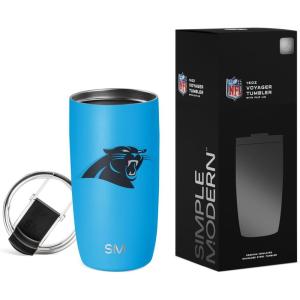 imageSimple Modern Officially Licensed NFL Pittsburgh Steelers 16oz Travel Coffee Tumbler with Flip Lid  Stainless Steel Cup  Football Gifts for Men Women  Voyager Collection  Pittsburgh SteelersCarolina Panthers