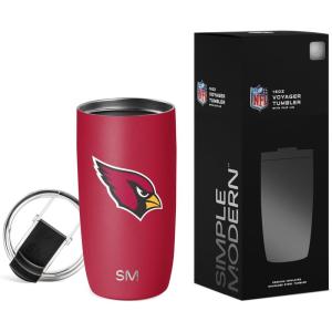 imageSimple Modern Officially Licensed NFL Pittsburgh Steelers 16oz Travel Coffee Tumbler with Flip Lid  Stainless Steel Cup  Football Gifts for Men Women  Voyager Collection  Pittsburgh SteelersArizona Cardinals