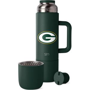 imageSimple Modern Officially Licensed NFL Pittsburgh Steelers 36oz Insulated Hot Beverage Bottle with 2 Mugs  Coffee Thermos  Twist and Pour Top  Travel Friendly  Roam Collection  Pittsburgh SteelersGreen Bay Packers