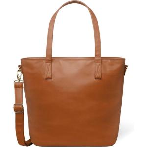 imageSimple Modern Vegan Leather Tote Bag for Women  Medium Work Purse with Compartments ampamp Laptop SleeveBrown