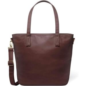 imageSimple Modern Vegan Leather Tote Bag for Women  Medium Work Purse with Compartments ampamp Laptop SleeveMahogany