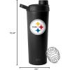 imageSimple Modern Officially Licensed NFL Pittsburgh Steelers Stainless Steel Shaker Bottle with Ball 24oz  Metal Insulated Cup Protein Mixes Shakes Pre Workout  Rally Collection  Pittsburgh SteelersPittsburgh Steelers