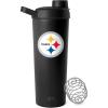 imageSimple Modern Officially Licensed NFL Pittsburgh Steelers Stainless Steel Shaker Bottle with Ball 24oz  Metal Insulated Cup Protein Mixes Shakes Pre Workout  Rally Collection  Pittsburgh SteelersPittsburgh Steelers