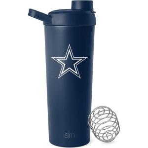 imageSimple Modern Officially Licensed NFL Pittsburgh Steelers Stainless Steel Shaker Bottle with Ball 24oz  Metal Insulated Cup Protein Mixes Shakes Pre Workout  Rally Collection  Pittsburgh SteelersDallas Cowboys