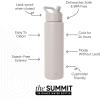 imageSimple Modern Water Bottle with Straw Lid  Vacuum Insulated Stainless Steel Metal Thermos  Reusable Leak Proof BPAFree Flask for Sports Gym  Summit Collection  30oz Almond Birch