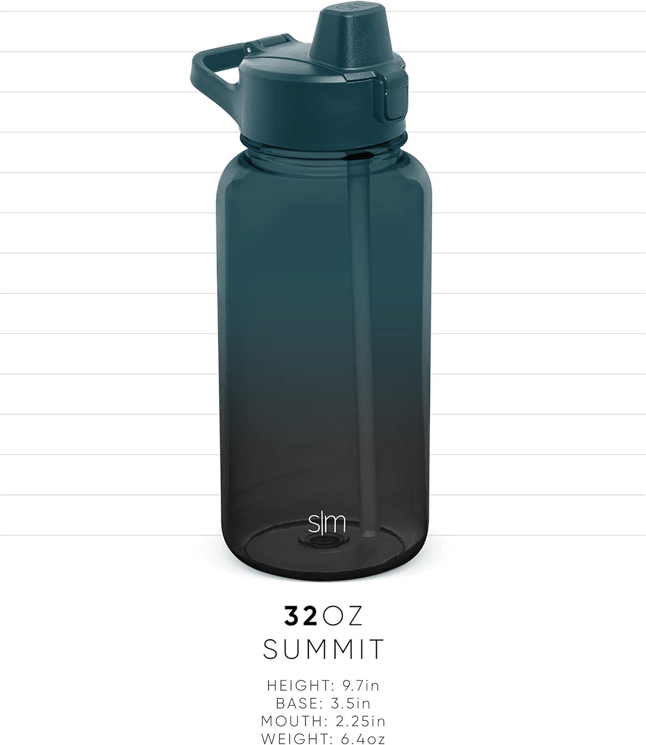 imageSimple Modern 32oz Water Bottle with Straw Lid  Reusable BPAFree Tritan Plastic Lightweight Sports Bottles for Gym  Summit Collection  Sweet TaffyGraphite