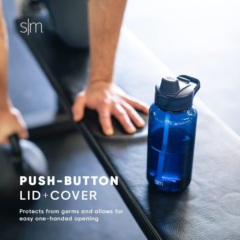 imageSimple Modern 32oz Water Bottle with Straw Lid  Reusable BPAFree Tritan Plastic Lightweight Sports Bottles for Gym  Summit Collection  Sweet TaffyGraphite