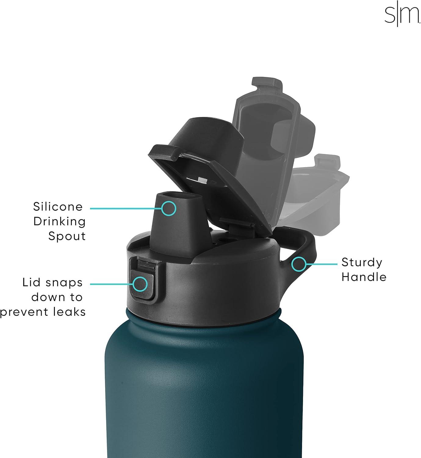 imageSimple Modern 32oz Water Bottle with Straw Lid  Reusable BPAFree Tritan Plastic Lightweight Sports Bottles for Gym  Summit Collection  Sweet TaffyOmbre Tropical Seas