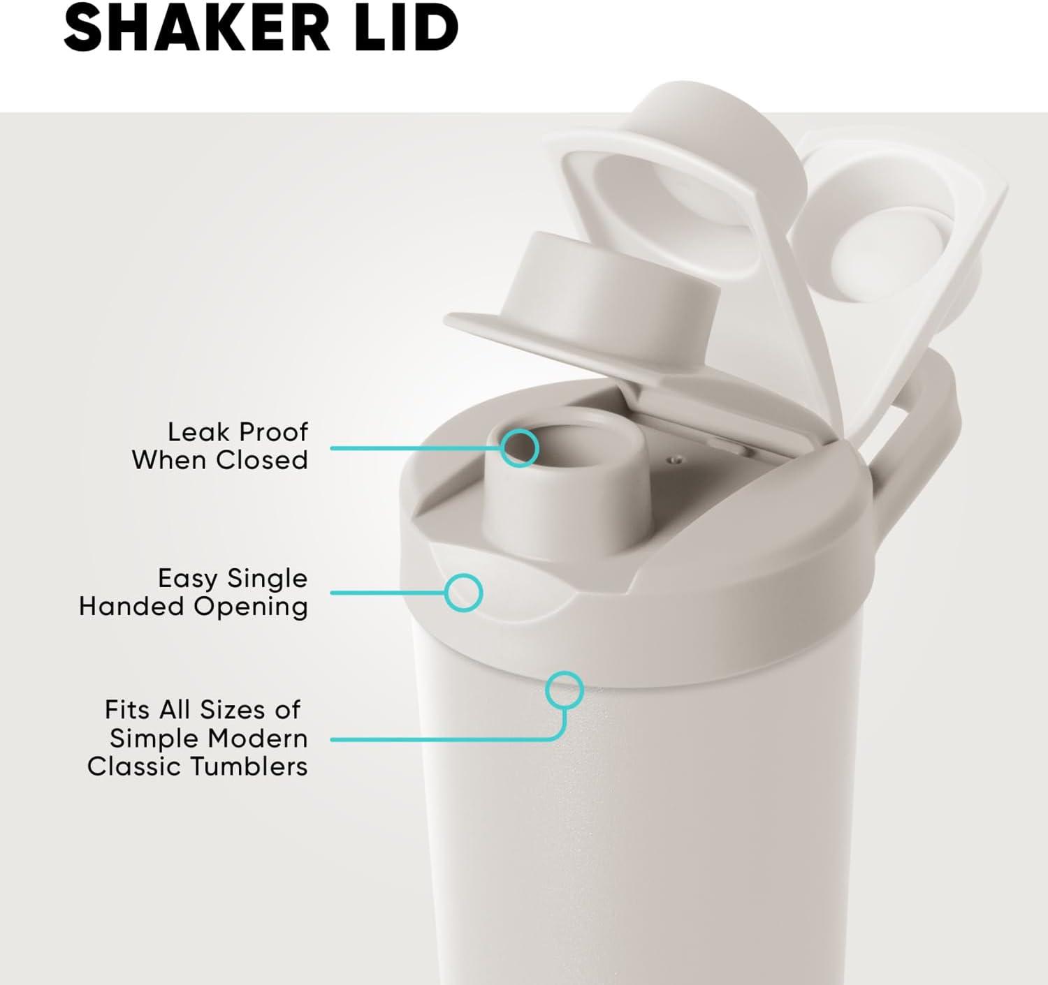 imageSimple Modern Stainless Steel Shaker Bottle with Ball 24oz  Metal Insulated Cup for Protein Mixes Shakes and Pre Workout  Rally Collection  Almond BirchDeep Ocean