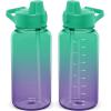imageSimple Modern 32oz Water Bottle with Straw Lid  Reusable BPAFree Tritan Plastic Lightweight Sports Bottles for Gym  Summit Collection  Sweet TaffyOmbre Tropical Seas