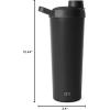 imageSimple Modern Stainless Steel Shaker Bottle with Ball 24oz  Metal Insulated Cup for Protein Mixes Shakes and Pre Workout  Rally Collection  Almond Birch Midnight Black