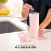 imageSimple Modern Stainless Steel Shaker Bottle with Ball 24oz  Metal Insulated Cup for Protein Mixes Shakes and Pre Workout  Rally Collection  Almond BirchBlush