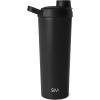 imageSimple Modern Stainless Steel Shaker Bottle with Ball 24oz  Metal Insulated Cup for Protein Mixes Shakes and Pre Workout  Rally Collection  Almond Birch Midnight Black