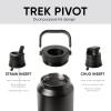 imageSimple Modern Trek Pivot  Half Gallon Water Bottle Jug with Handle ampamp Boot  Interchangeable Straw ampamp Chug Lids  Large Insulated Stainless Steel  Sports Camping Outdoors  64oz ForestRaspberry Vibes