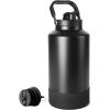 imageSimple Modern Trek Pivot  Half Gallon Water Bottle Jug with Handle ampamp Boot  Interchangeable Straw ampamp Chug Lids  Large Insulated Stainless Steel  Sports Camping Outdoors  64oz Forest Midnight Black