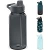 imageSimple Modern 32oz Water Bottle with Straw Lid  Reusable BPAFree Tritan Plastic Lightweight Sports Bottles for Gym  Summit Collection  Sweet TaffyGraphite