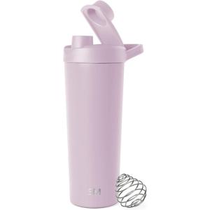 imageSimple Modern Stainless Steel Shaker Bottle with Ball 24oz  Metal Insulated Cup for Protein Mixes Shakes and Pre Workout  Rally Collection  Almond BirchLavender Mist