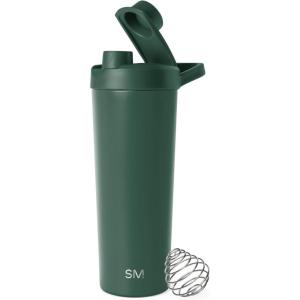 imageSimple Modern Stainless Steel Shaker Bottle with Ball 24oz  Metal Insulated Cup for Protein Mixes Shakes and Pre Workout  Rally Collection  Almond BirchForest