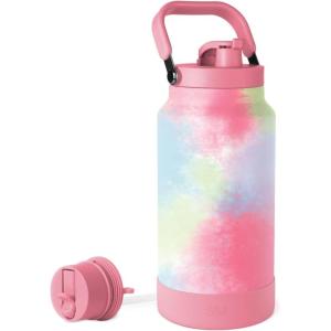 imageSimple Modern Trek Pivot  Half Gallon Water Bottle Jug with Handle ampamp Boot  Interchangeable Straw ampamp Chug Lids  Large Insulated Stainless Steel  Sports Camping Outdoors  64oz ForestKaleidoscope