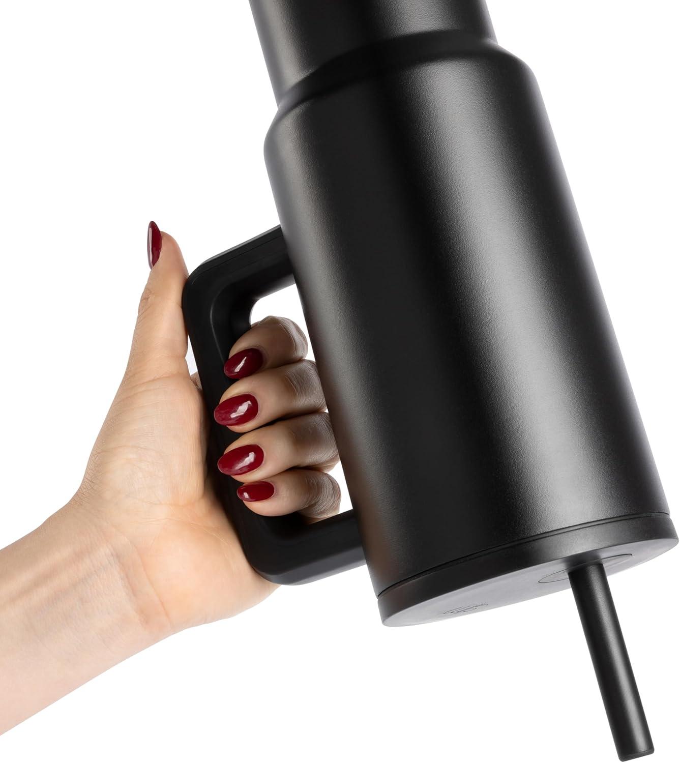 imageSimple Modern 40 oz Tumbler with Handle and Straw Lid  LeakProof Insulated Stainless Steel Water Bottle Travel Mug Cupholder Use  Gifts for Women Men Him Her  Trek Signature  BerryRaspberry Ripple