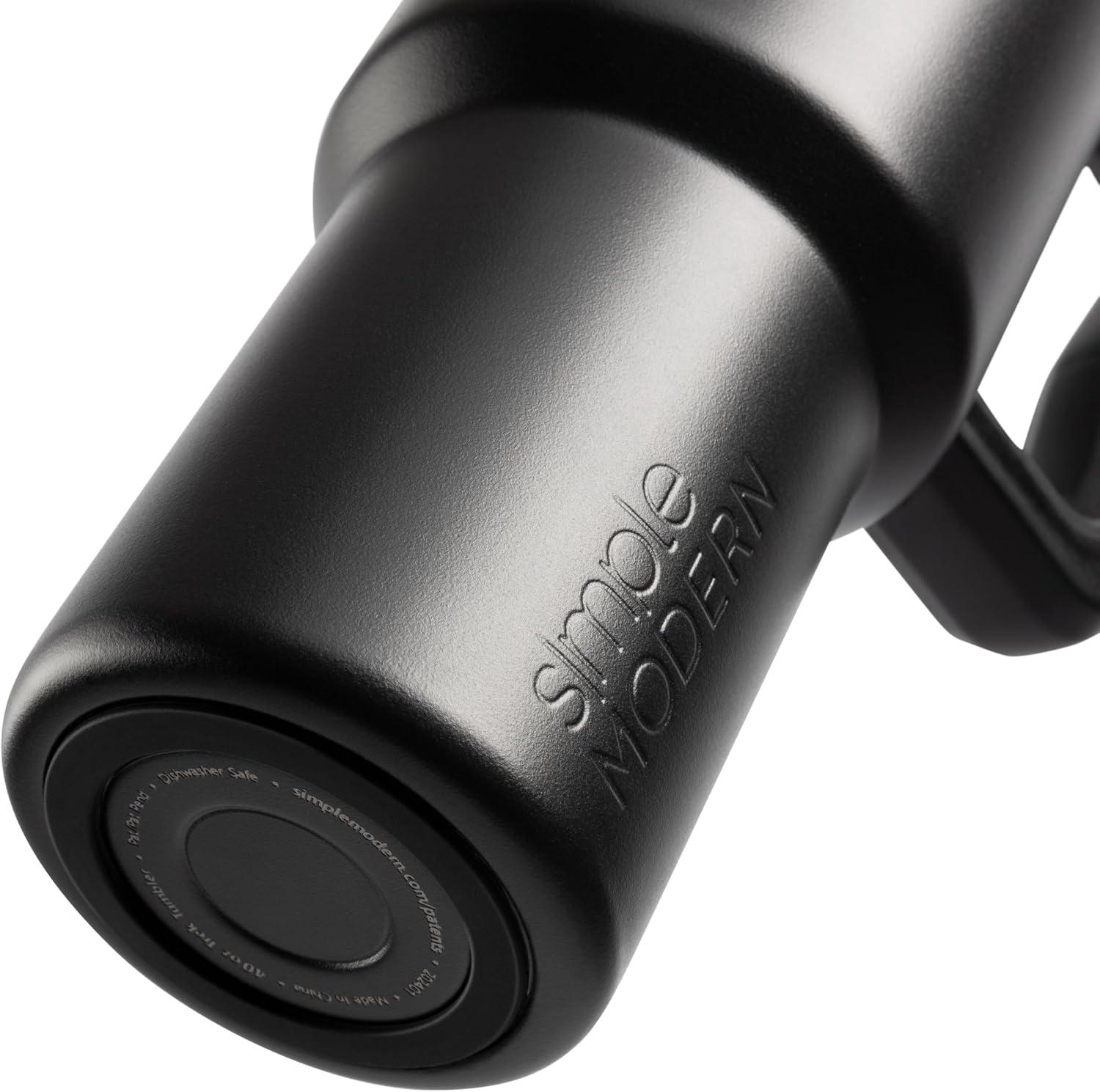 imageSimple Modern 40 oz Tumbler with Handle and Straw Lid  LeakProof Insulated Stainless Steel Water Bottle Travel Mug Cupholder Use  Gifts for Women Men Him Her  Trek Signature  BerryForest