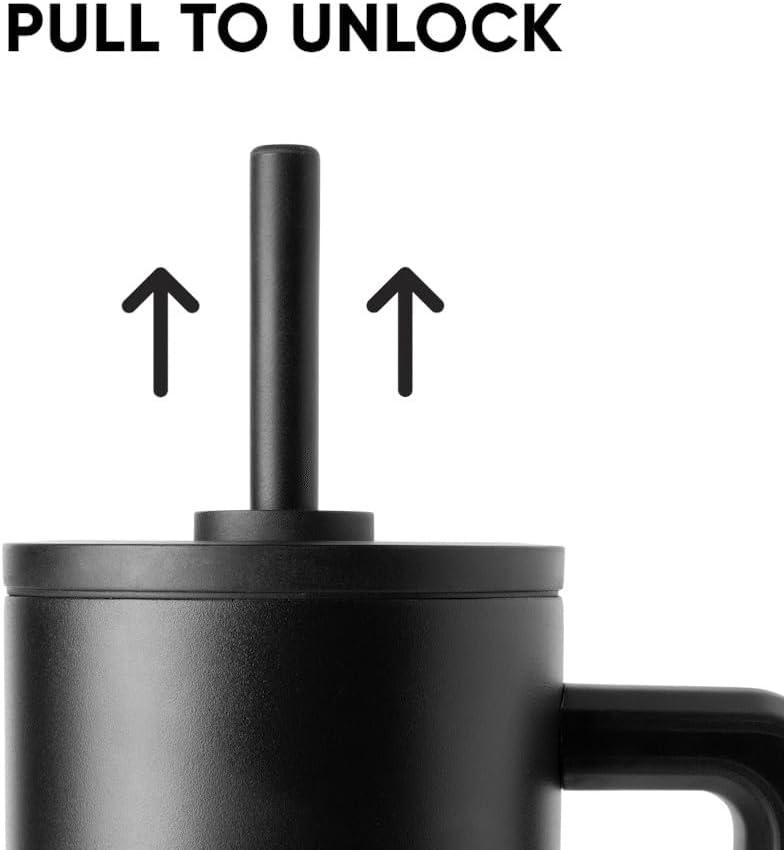 imageSimple Modern 40 oz Tumbler with Handle and Straw Lid  LeakProof Insulated Stainless Steel Water Bottle Travel Mug Cupholder Use  Gifts for Women Men Him Her  Trek Signature  BerryHalloween Black Cats