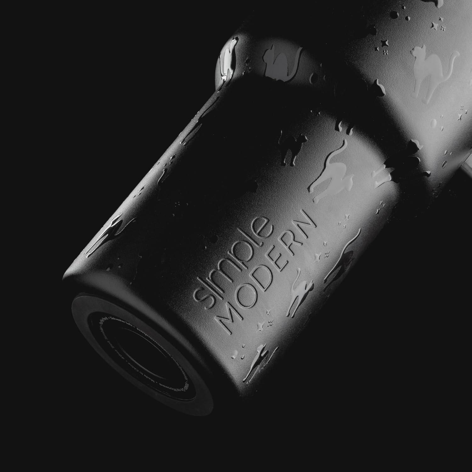 imageSimple Modern 40 oz Tumbler with Handle and Straw Lid  LeakProof Insulated Stainless Steel Water Bottle Travel Mug Cupholder Use  Gifts for Women Men Him Her  Trek Signature  BerryHalloween Black Cats