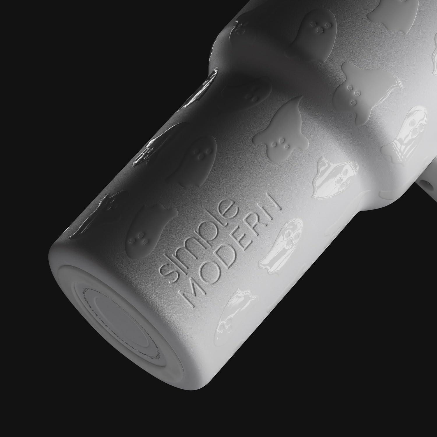 imageSimple Modern 40 oz Tumbler with Handle and Straw Lid  LeakProof Insulated Stainless Steel Water Bottle Travel Mug Cupholder Use  Gifts for Women Men Him Her  Trek Signature  BerryHalloween Cute Ghosts