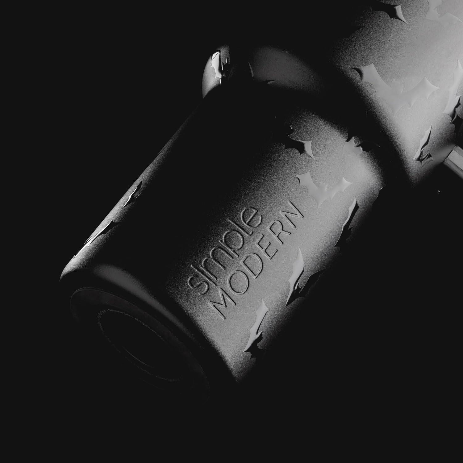 imageSimple Modern 40 oz Tumbler with Handle and Straw Lid  LeakProof Insulated Stainless Steel Water Bottle Travel Mug Cupholder Use  Gifts for Women Men Him Her  Trek Signature  BerryHalloween Spooky Bats