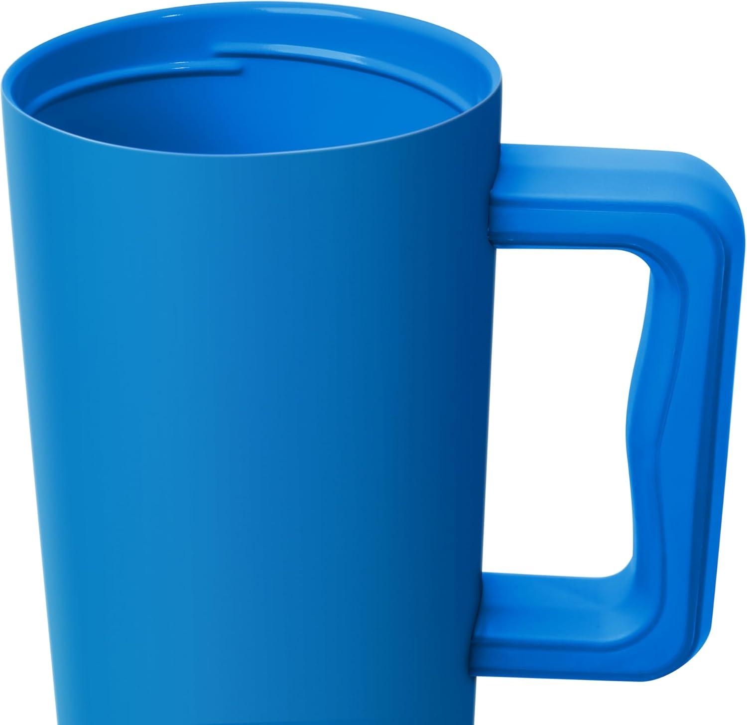 imageSimple Modern 40 oz Tumbler with Handle and Straw Lid  LeakProof Insulated Stainless Steel Water Bottle Travel Mug Cupholder Use  Gifts for Women Men Him Her  Trek Signature  BerrySupersonic Blue