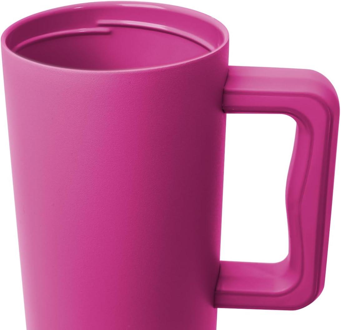 imageSimple Modern 40 oz Tumbler with Handle and Straw Lid  LeakProof Insulated Stainless Steel Water Bottle Travel Mug Cupholder Use  Gifts for Women Men Him Her  Trek Signature  BerryZinnia