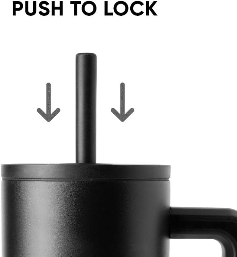 imageSimple Modern 40 oz Tumbler with Handle and Straw Lid  LeakProof Insulated Stainless Steel Water Bottle Travel Mug Cupholder Use  Gifts for Women Men Him Her  Trek Signature  BerryRaspberry Ripple