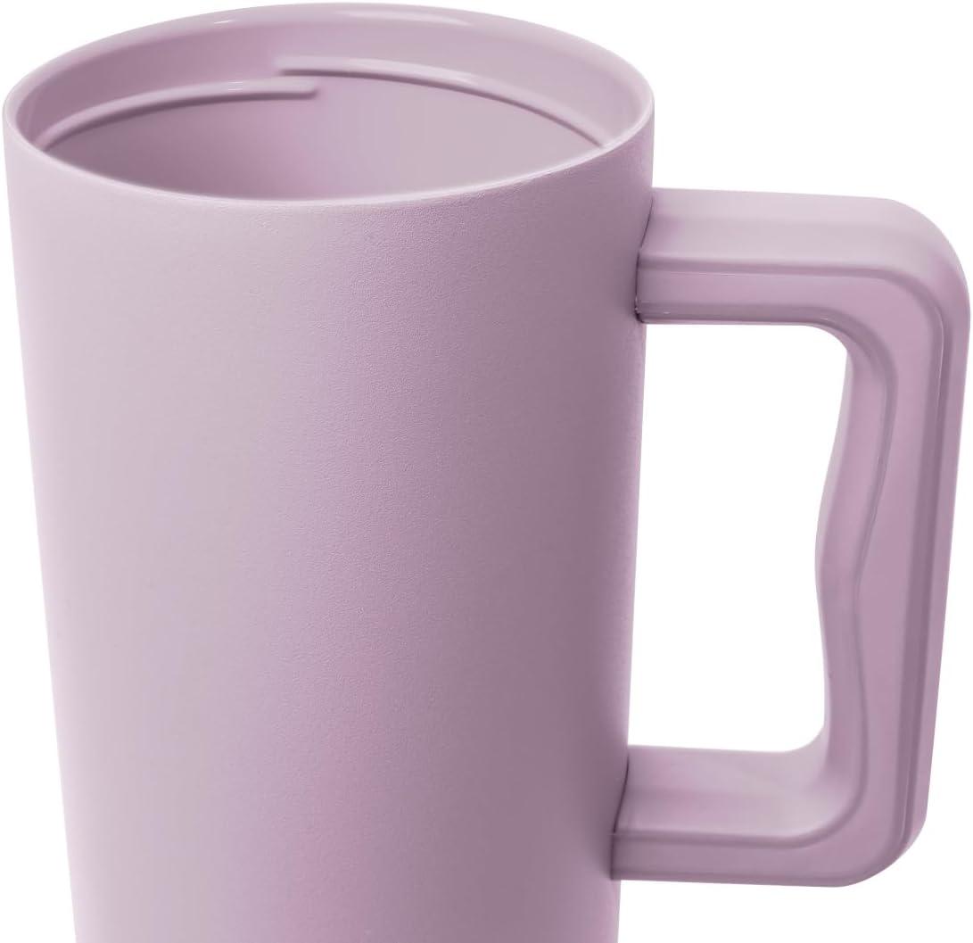 imageSimple Modern 40 oz Tumbler with Handle and Straw Lid  LeakProof Insulated Stainless Steel Water Bottle Travel Mug Cupholder Use  Gifts for Women Men Him Her  Trek Signature  BerryLavender Mist