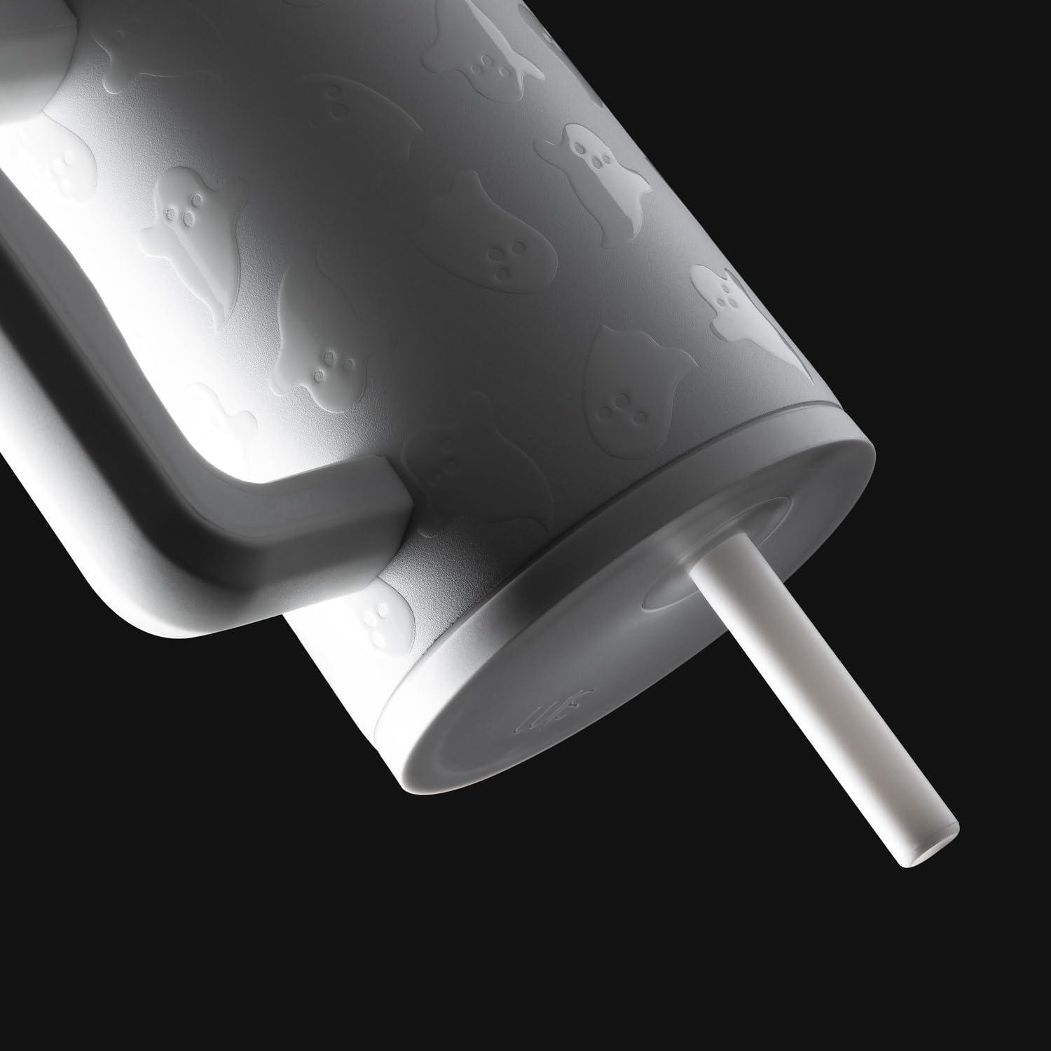 imageSimple Modern 40 oz Tumbler with Handle and Straw Lid  LeakProof Insulated Stainless Steel Water Bottle Travel Mug Cupholder Use  Gifts for Women Men Him Her  Trek Signature  BerryHalloween Cute Ghosts