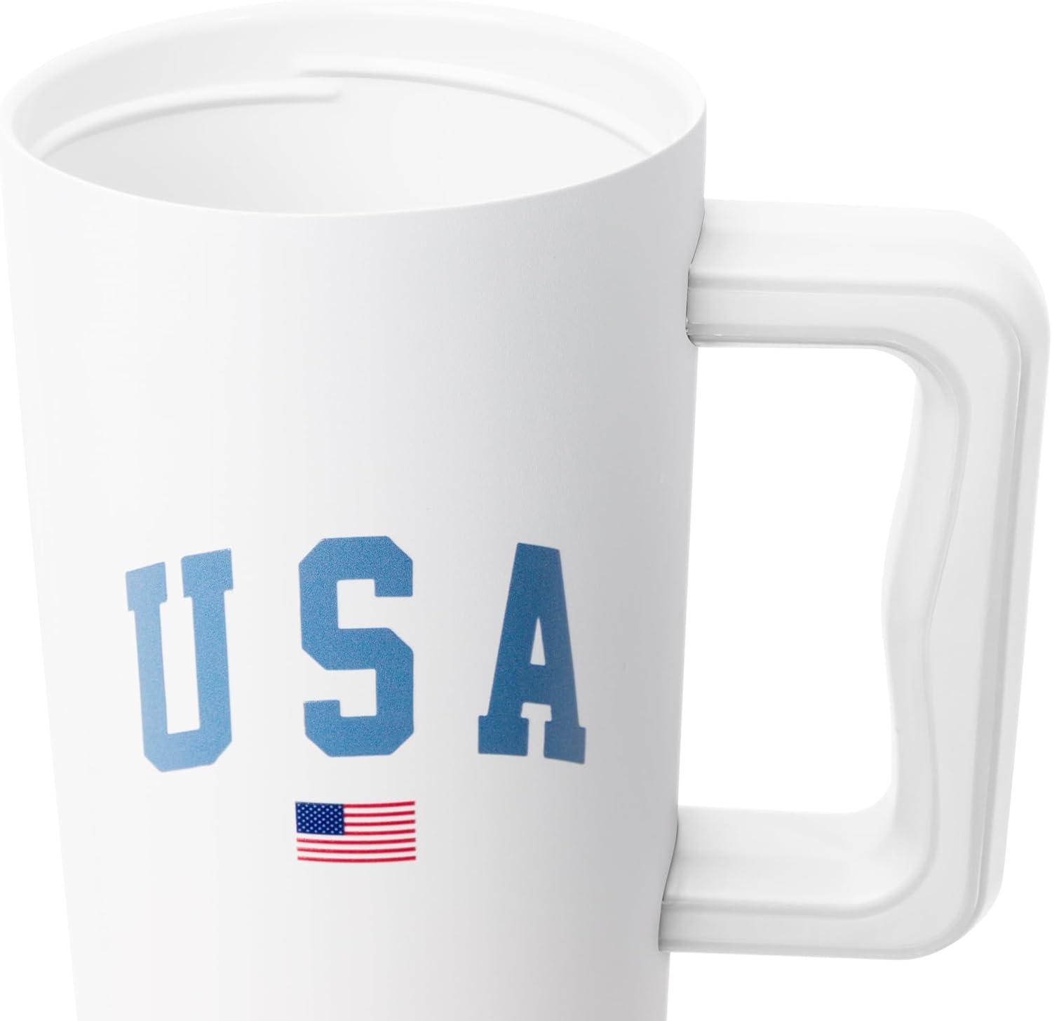 imageSimple Modern 40 oz Tumbler with Handle and Straw Lid  LeakProof Insulated Stainless Steel Water Bottle Travel Mug Cupholder Use  Gifts for Women Men Him Her  Trek Signature  BerryPattern USA