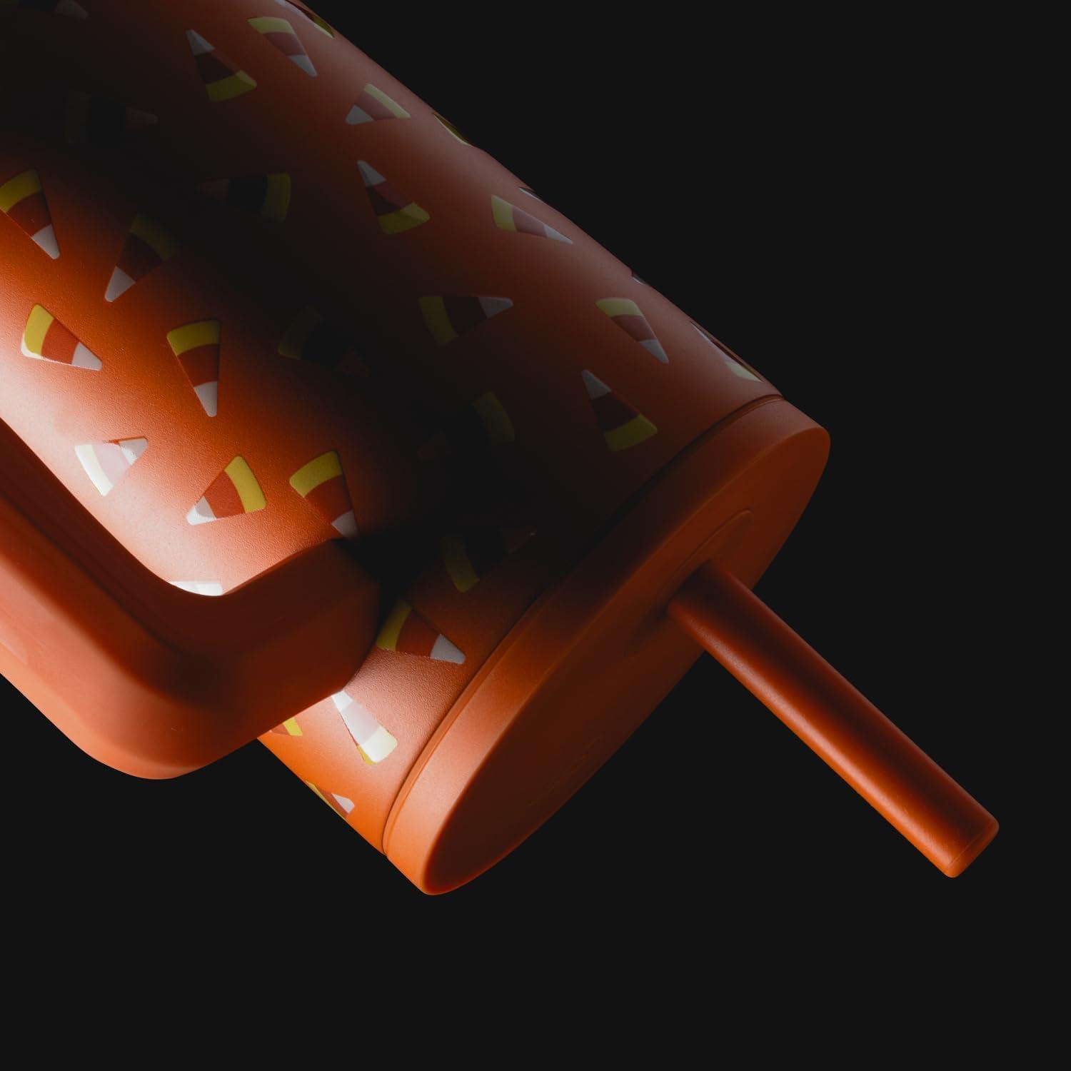 imageSimple Modern 40 oz Tumbler with Handle and Straw Lid  LeakProof Insulated Stainless Steel Water Bottle Travel Mug Cupholder Use  Gifts for Women Men Him Her  Trek Signature  BerryPattern Candy Corn