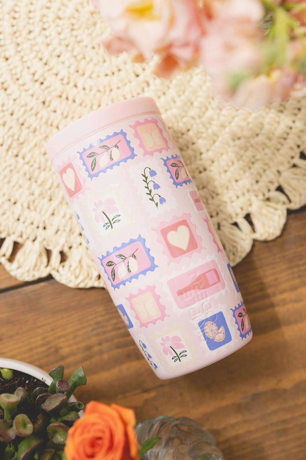 imageSimple Modern Travel Coffee Mug Tumbler with 360 Lid  CeramicLined Insulated Stainless Steel Cold Brew Iced Coffee Cup Thermos  Gifts for Women Men Her Him  Voyager Signature  16oz  ForestPattern Mothers Day Stamps