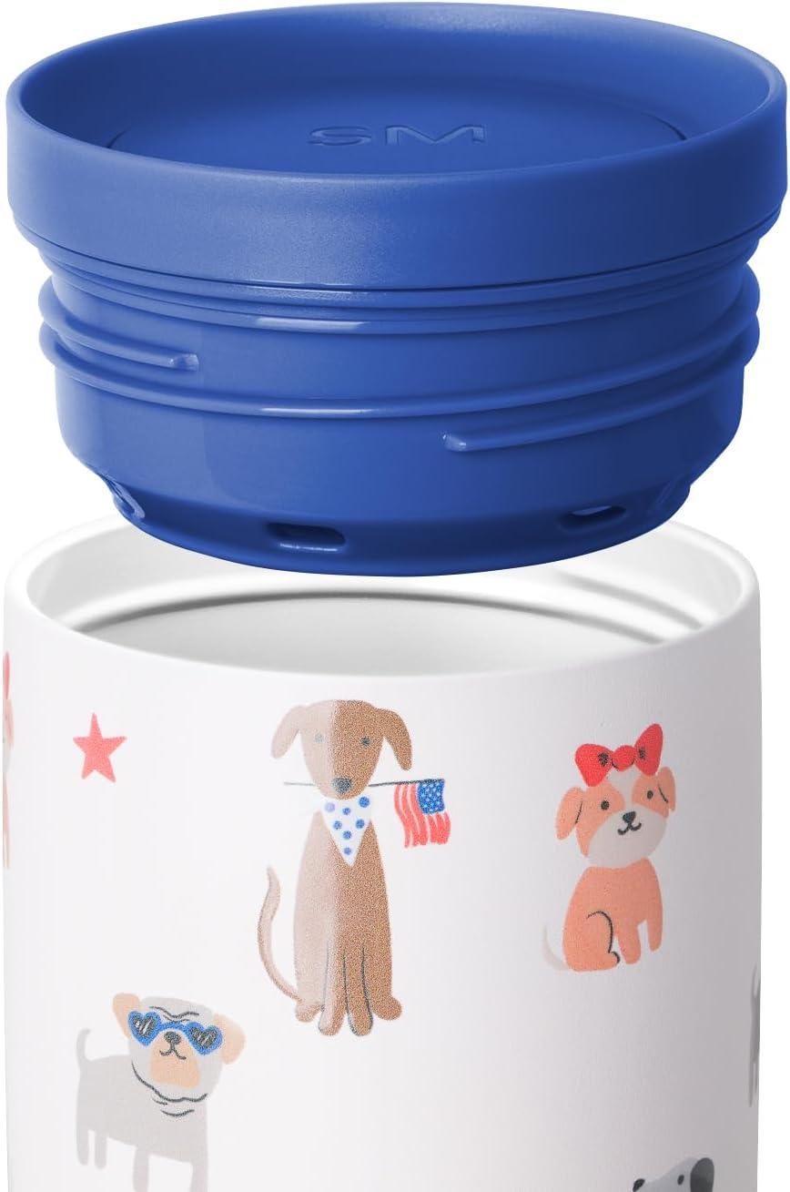 imageSimple Modern Travel Coffee Mug Tumbler with 360 Lid  CeramicLined Insulated Stainless Steel Cold Brew Iced Coffee Cup Thermos  Gifts for Women Men Her Him  Voyager Signature  16oz  ForestPattern Patriotic Pets