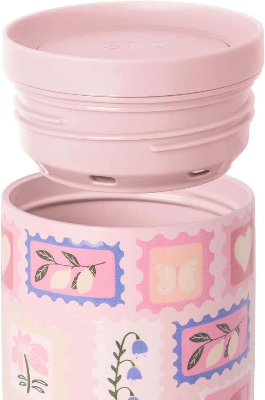 imageSimple Modern Travel Coffee Mug Tumbler with 360 Lid  CeramicLined Insulated Stainless Steel Cold Brew Iced Coffee Cup Thermos  Gifts for Women Men Her Him  Voyager Signature  16oz  ForestPattern Mothers Day Stamps