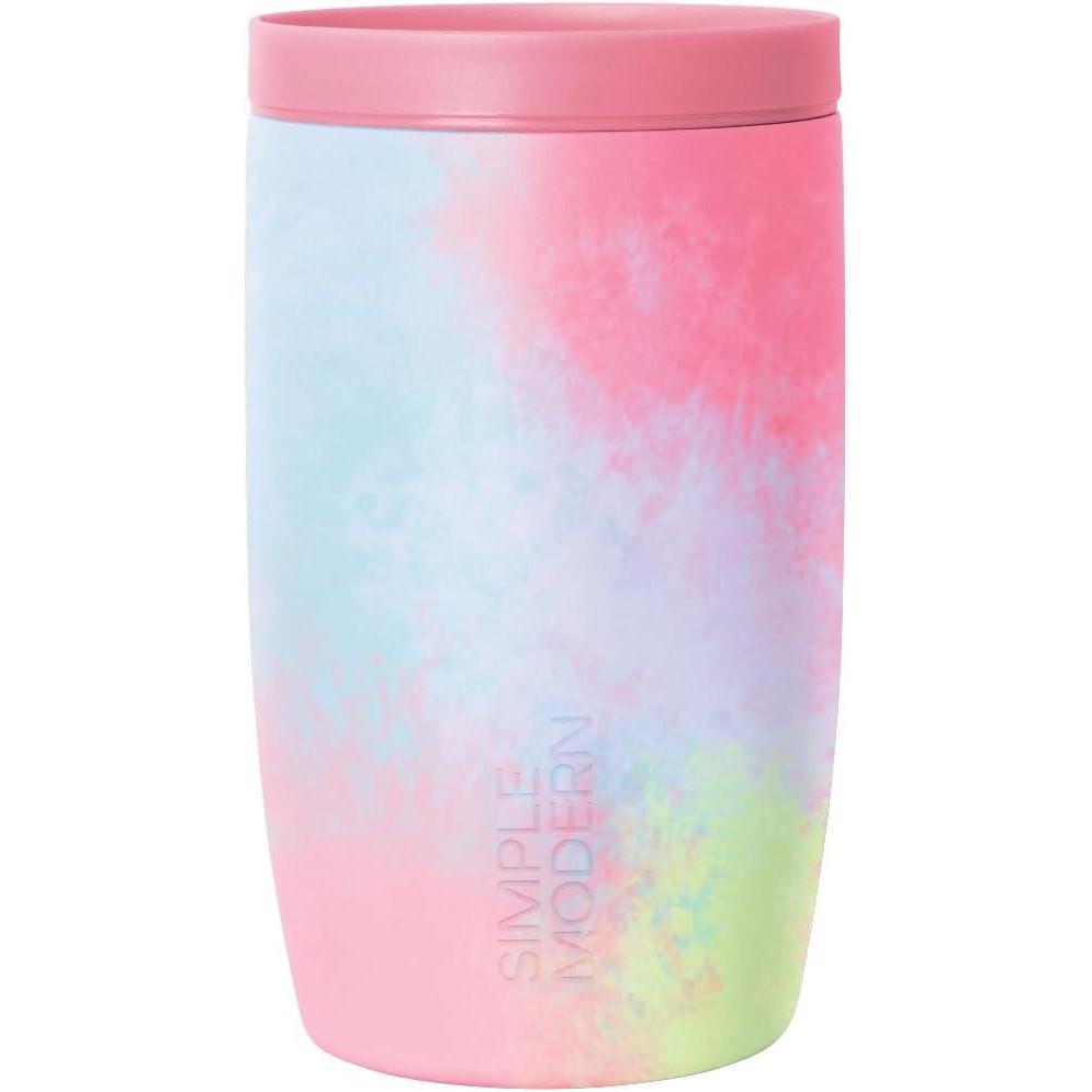 imageSimple Modern Travel Coffee Mug Tumbler with 360 Lid  CeramicLined Insulated Stainless Steel Cold Brew Iced Coffee Cup Thermos  Gifts for Women Men Her Him  Voyager Signature  16oz  ForestPattern Kaleidoscope