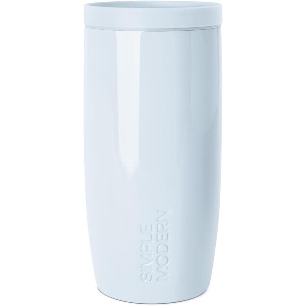 imageSimple Modern Travel Coffee Mug Tumbler with 360 Lid  CeramicLined Insulated Stainless Steel Cold Brew Iced Coffee Cup Thermos  Gifts for Women Men Her Him  Voyager Signature  16oz  ForestShiny Ice Melt