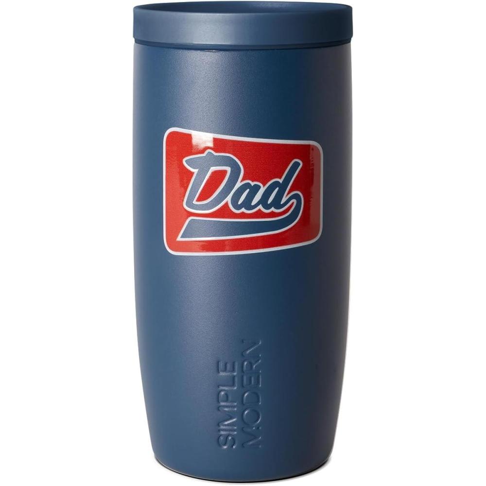 imageSimple Modern Travel Coffee Mug Tumbler with 360 Lid  CeramicLined Insulated Stainless Steel Cold Brew Iced Coffee Cup Thermos  Gifts for Women Men Her Him  Voyager Signature  16oz  ForestPattern Vintage Dad