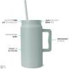 imageSimple Modern 50 oz Mug Tumbler with Handle and Straw Lid  Reusable Insulated Stainless Steel Large Water Bottle  Gifts for Women Men Him Her  Trek Collection  50oz  Midnight BlackSea Glass Sage